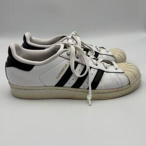 Adidas Women’s Superstar Shoes Black White US Size Women 7 Men’s 6 Distressed